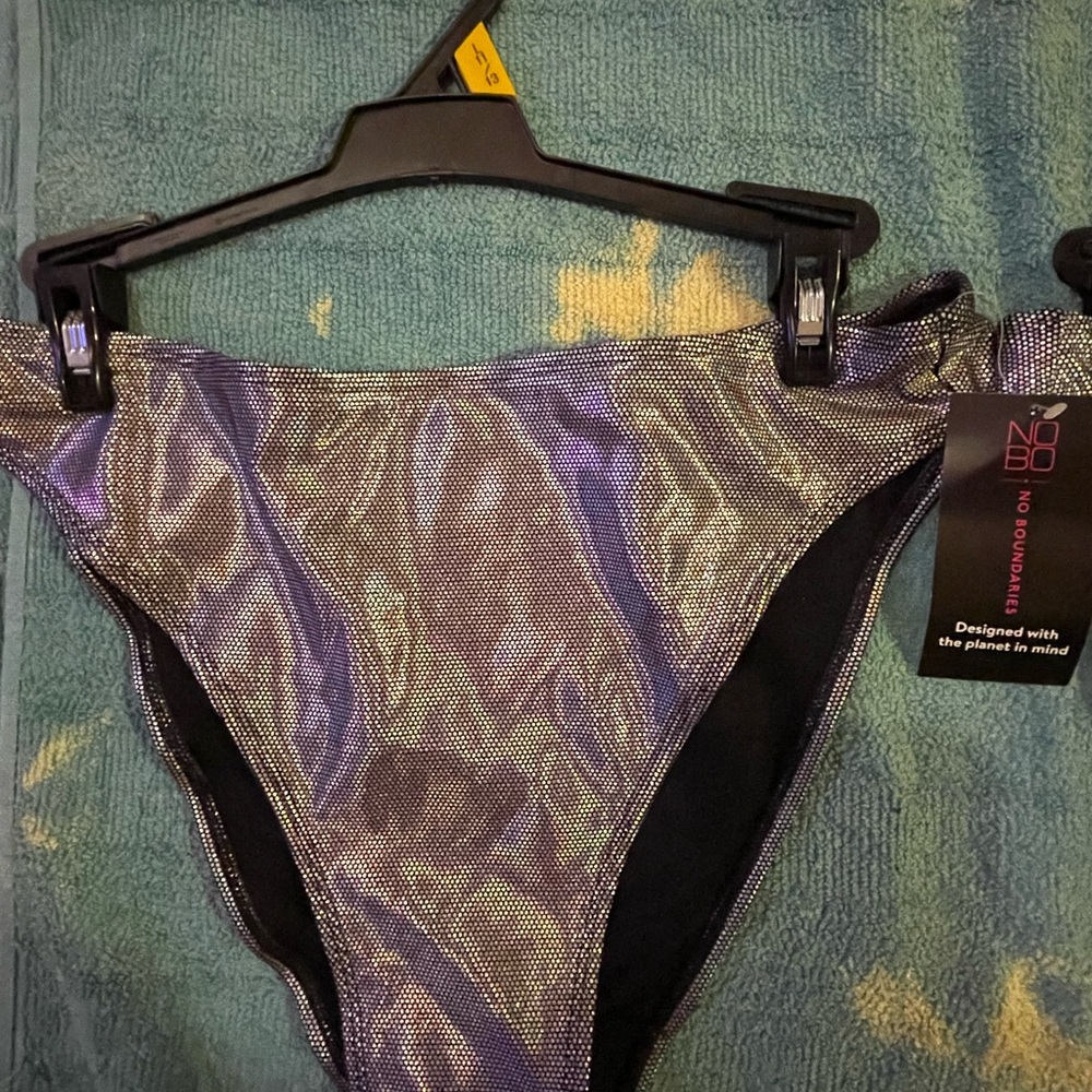 Shiny Black Bikini Bottom